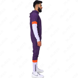 Fabricant de survêtements personnalisés Veste zippée brodée Ensemble de jogging Pantalon de survêtement en nylon à blocs de couleurs Survêtements coupe-vent pour hommes - Product Image 4