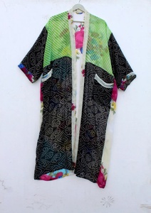 Chaqueta de Kimono de seda polivinílica de mezcla de seda Bata corta de seda polivinílica para mujer - Product Image 2