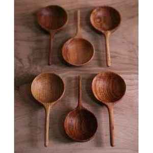 Cuchara de Cocina de Bambú Resistente, Hecha a Mano, Utensilio de Cocina de Madera Maciza, Ecológico, Sostenible, Mango Largo, Antiadherente - Product Image 3