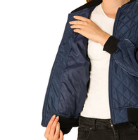 Veste bomber pour femme de haute qualité, en laine, tissu tricoté, logo personnalisé, coupe-vent, matelassée