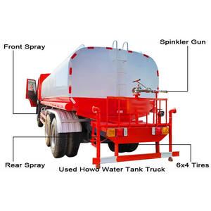 Camion-citerne diesel d'occasion Sinotruk Howo, options de roues motrices 4x2 et 6x4, en acier, pour le stockage d'eau et de produits chimiques - Product Image 6