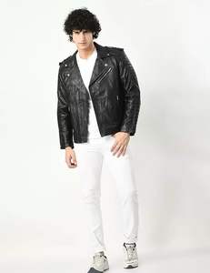 แจ็กเก็ตหนังแฟชั่นลำลองสำหรับผู้ชาย, แจ็กเก็ตหนังฤดูหนาว - Product Image 2