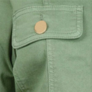 New 2025 High Quality 100% Cotton Green Denim Jacket Slim <b>Jean</b> <b>Ripped</b> Design for Winter/Autum Vintage Style Women's - Product Image 5