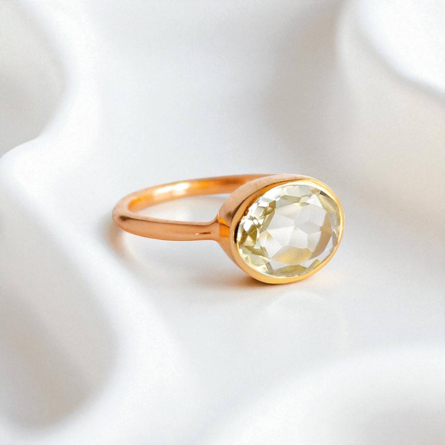 อเมทิสต์สีเขียวกุหลาบทอง