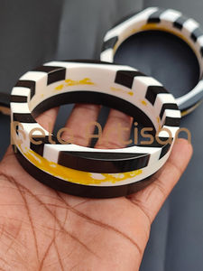 Brazalete de resina hecho a mano, Estilo Vintage, pendientes de araña de latón de calidad de exportación, joyería de fiesta para minoristas - Product Image 3