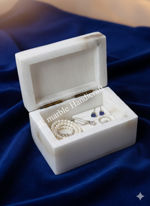 กล่องเก็บเครื่องประดับหินอ่อนคุณภาพสูง ลายดอกไม้ รูปทรงสี่เหลี่ยมผืนผ้า งานฝีมือประณีต ดีไซน์ฝังลายทนทาน ลายธรรมชาติ ชิ้นงานที่ดีที่สุด - Product Image 3