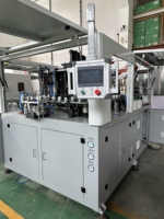 2-kamerige handmatige PET-plasticflesmachine voor 250ml 500ml 1L 1,5L fruitsapflessen, hoogwaardige potmaker