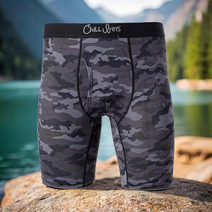 2 Pack Cool <b>Men's</b> Comfortable Knitted Boxer Briefs Breathable Anti-Chafing <b>Underwear</b> Anti-Bacterial Sustainable Features Custom - Product Image 2
