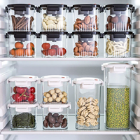Boîte de conservation sous vide, pot hermétique, boîte alimentaire à pompe à pression, boîte de rangement en plastique transparente empilable multifonctionnelle