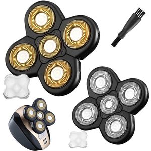 Lot de 2 têtes de rasoir de rechange avec 5 lames en acier inoxydable pour rasoir électrique - Product Image 6