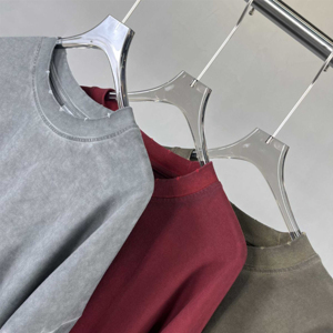 Camisetas de Manga Larga de Doble Capa Personalizadas por el Fabricante, Nuevo Estilo con Hombros Caídos para Hombre, 100% Algodón, Talla Grande, Transpirable, Tipo Lona - Product Image 3