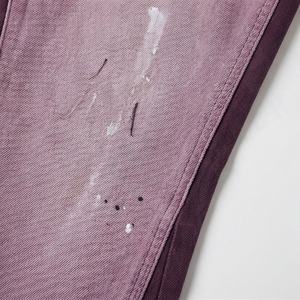 กางเกงยีนส์ผู้ชายทรงขาบานแบบขาดๆ สีขาว-น้ำเงิน ผ้าเดนิม ทรงสเวตแพนท์  ไซส์พลัส  สีสั่งทำได้ - Product Image 5