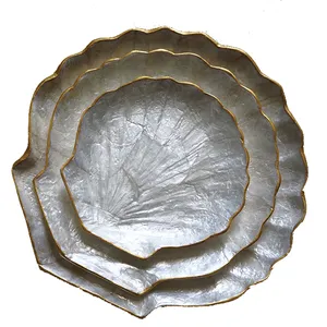 Sea Shell Capiz Plate For Home Decoration Home Accessories Decorative Accents , Decktop Decoration for Living Room