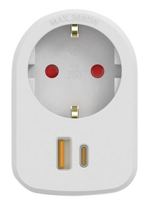 Adattatore con una uscita + ricarica rapida USB e USB-C, bianco, 30W 16A (Simon CL610306) - Product Image 1