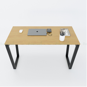 BFTB002-120x60cm Trapez Bamboo Laptop Desk Folding <b>Computer</b> Desk with Assembled Metal Legs for Home <b>Office</b> or Hotel Use - Product Image 1