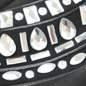 Sudaderas con capucha de cara completa vintage, Sudadera con capucha con cremallera de algodón pesado de gran tamaño con logotipo estampado de diamantes de imitación personalizado - Product Image 3