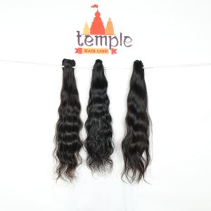 100% Unprocessed Natural <b>Color</b> Vietnamese Machine Double Weft Human <b>Hair</b> <b>Extensions</b> Temple Bundle Style Wave Free Processing - Product Image 4
