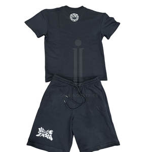 Conjuntos de camiseta y pantalones cortos para hombre con logotipo personalizado superventas Conjunto de camiseta y pantalones cortos de dos piezas para hombre - Product Image 3