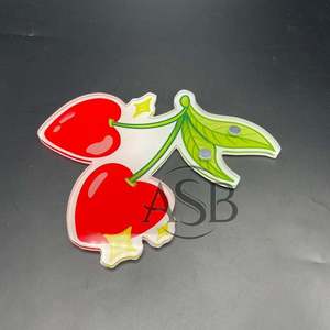 Azulejo de pestañas de corazón de cereza sostenible con imanes herramienta de belleza al por mayor azulejo de pestañas acrílico en forma de cereza OEM - Product Image 3