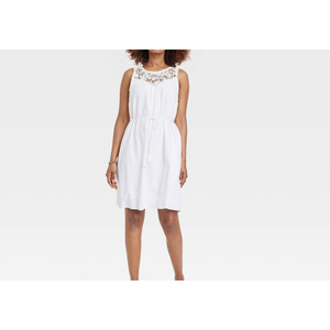 Abito Canotta Bianco Knox Rose da Donna Senza Maniche, Elegante con Vita Impero, Traspirante, Taglia Unica, Personalizzabile con Logo, Ideale per Lavoro e Uscite - Product Image 5