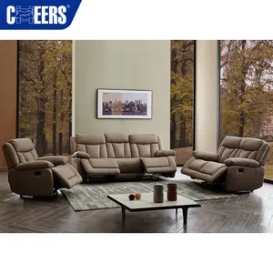 MANWAH CHEERS Best Fabric Recliners Lounge 321 Seater Living Room Furniture Recliner Sofa Set Modern Style