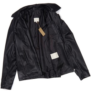 Veste en cuir noir élégante et tendance de haute qualité pour hommes, style slim, vente en gros, nouveau modèle 2024, service OEM - Product Image 6