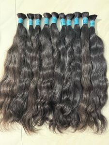 Extensiones de mechones de cabello humano virgen ondulado indio crudo Natural 100% suministro a granel con Color de cabello Natural - Product Image 2