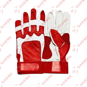 Latest Design Short Cuff Cowhide Leather Yellow & Purple Colour Combo Baseball Batting Gloves for Baseball Players - Product Image 2