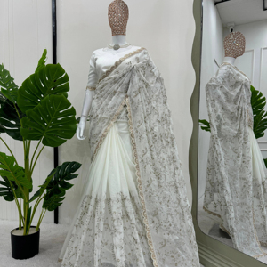 ส่าหรีผ้าไหมสำหรับผู้หญิงเหมาะกับเทศกาลและวันเทศกาลขายส่ง - Product Image 4