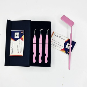 แหนบดัดขนตา Heart Grip ขนาด 10 มม. สีชมพูเคลือบสีเงิน ปลายมีลายสแตนเลสสตีล ทนทาน แม่นยำ ฟันหยัก/หยักเล็กน้อย สำหรับต่อขนตาแบบ Volume - Product Image 3