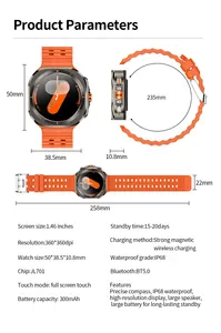 Reloj Inteligente Z7 Ultra 2025 AMOLED Deportivo IP68 Resistente al Agua GPS Wifi Monitor de Actividad Física Frecuencia Cardíaca Llamadas BT Brújula Relojes Inteligentes - Product Image 6
