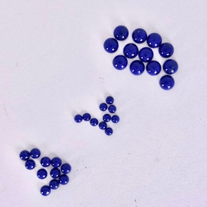 Cabujones redondos de lapislázuli Natural 100% de alta calidad, piedras preciosas de fondo plano azul, 3-8mm, 20mm, tamaño IGI, fabricación de joyas certificadas - Product Image 2