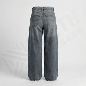 Pantalones Vaqueros de Pierna Ancha para Mujer, Cintura Alta, Rectos, Estilo Vintage, Color Personalizado Moderno, Pantalones Vaqueros de Moda Urbana - Product Image 2