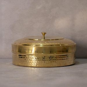 Caja de especias de latón de alta calidad de estilo moderno, perilla de tapa grabada, 7 cuencos, despensa de Metal de madera, organizador de condimentos para cocina de Hotel - Product Image 6