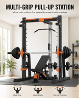 Máquina Smith Gantry para Fitness en Casa: Equipo de Entrenamiento Integral para Interiores con Polea Alta, Sentadillas y Press de Banca