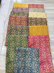 Luxe exquis tissé à la main tricoté soie brocart tissu bio Jacquard pour filles robe de mariée tapisserie d'ameublement artisanat haut de gamme - Product Image 2