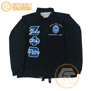 Veste de sororité Zeta Phi Beta pour femmes avec logo personnalisé, vêtements de sororité, veste universitaire brodée respirante, coque en soie, taille personnalisée - Product Image 4
