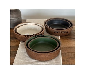 การออกแบบที่ดีมากชุดชามเสิร์ฟสามขนาดที่แตกต่างกันสำหรับโรงแรมและที่บ้านเครื่องใช้บนโต๊ะอาหารชามช็อคโกแลตจำนวนมาก - Product Image 2