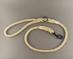 Natural hemp <b>rope</b> leash with colorful hemp twine accents, Handmade custom <b>lead</b> - Product Image 2