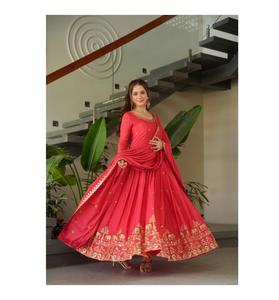 Suministro directo de fábrica Chinnon con bordado Zari Lentejuelas-vestido de trabajo para niñas Fiesta Ropa DE BODA Disponible al mejor precio - Product Image 1