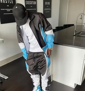 2025 Hot Sale Custom logo <b>Tracksuit</b> Nylon Fashion Design Windbreaker Men's - Product Image 2