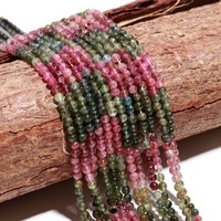 Collier de perles en forme de cabochon de tourmaline multicolore Perles en forme de cocarde Boule de perles multi-tourmaline en gros