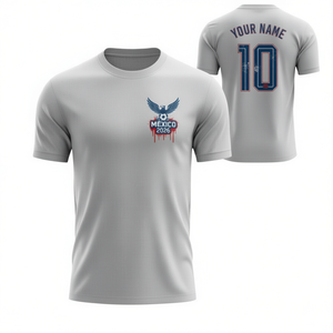 Maglia Unisex per Tifosi di Calcio Mondiali Messico 2026, T-Shirt Promozionale con Grafica Aquila Verde - Product Image 2