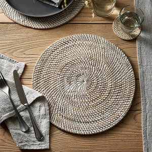 Hitewashed-placa biodegradable attan OUND lacemat, alfombrillas para cargador - Product Image 1