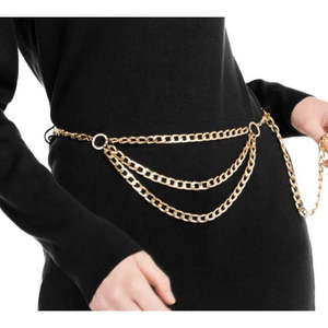 INC International Concepts Maglione tunica da donna casual con silhouette dritta e cintura a catena, nero, taglia media - Product Image 3