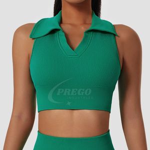 Nuevo Conjunto Deportivo de Dos Piezas al por Mayor, Personalizado, Elegante, Top Deportivo Corto de Yoga Ligero, Talla Grande, Leggings de Gimnasio, Top Antideslizante - Product Image 6