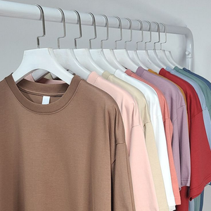 T-shirt uni en coton 100% de haute qualité 180 GSM, surdimensionné, pour homme, col rond, manches courtes, uni, pour impression - Product Image 3