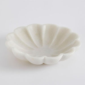 Elegante cuenco de mármol natural tallado, cuenco decorativo de mármol blanco hecho a mano para decoración del hogar, cuenco de mesa a precio de fábrica - Product Image 2