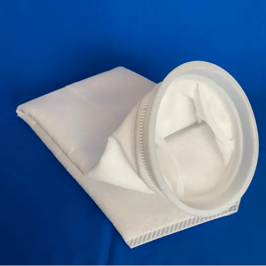 PP/PET/Nylon High Flow Filter Bag For Mechanical And Food And Beverage And Waste Water Treatment