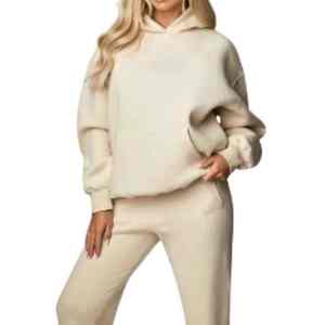 OEM personnalisé de haute qualité femmes survêtements coton décontracté matériel polaire survêtement ensembles jogging femmes survêtements décontractés vêtements - Product Image 2